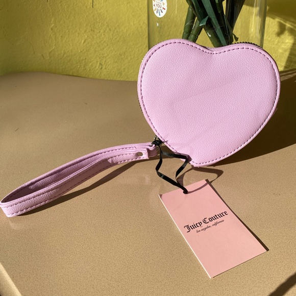 Juicy Couture Purple Heart Shape Coin Purse/wallet - Picture 5 of 5